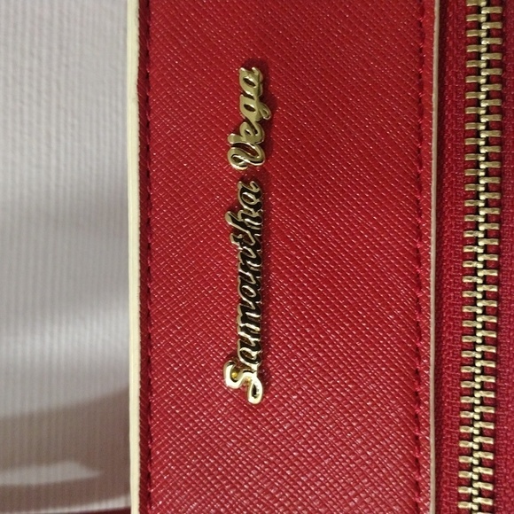 Samantha Vega Red Tricolor 2 ways Bag Shoulder Bag Handbag - Excellent Condition - Picture 2 of 11